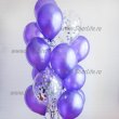 Набор шаров Фиолетовый с серебряным конфетти