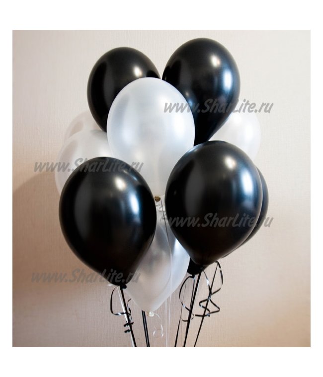 Воздушные шары черные и белые