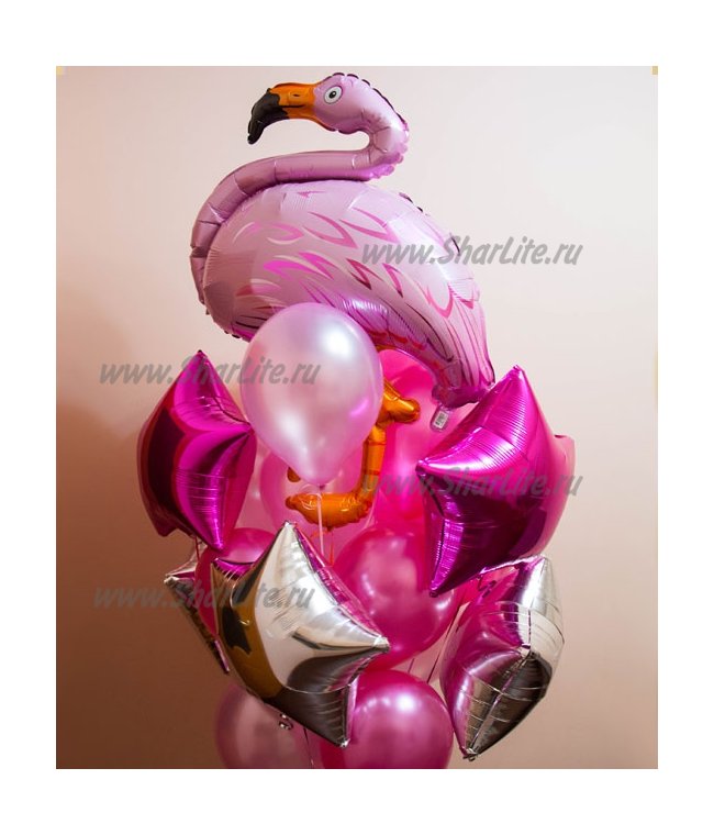 Букет из шаров Розовый Фламинго