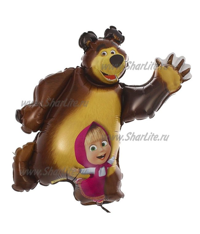 Фольгированный шар Маша и медведь