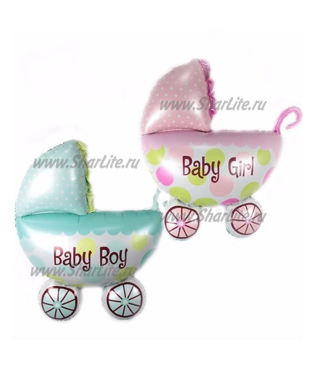 Фольгированная коляска baby girl/boy