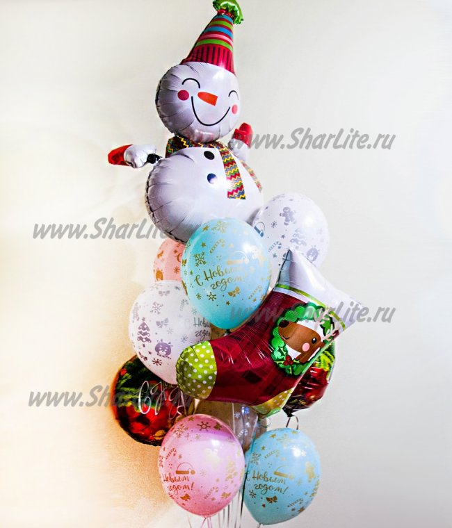 Набор шаров Радостный Снеговик