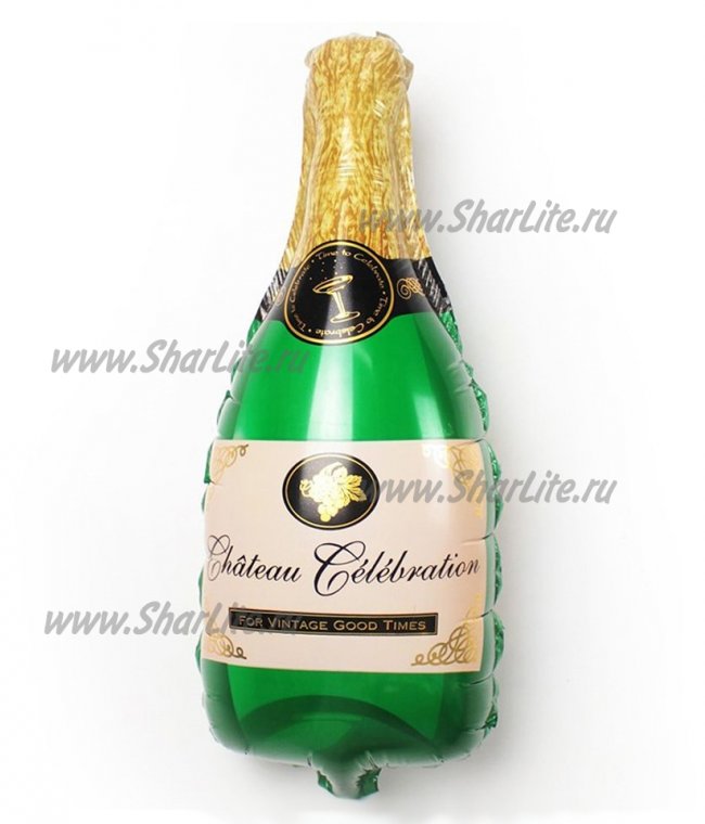 Фольгированная бутылка шампанского