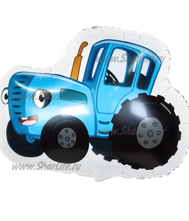Фольгированный шар Синий трактор из мультфильма