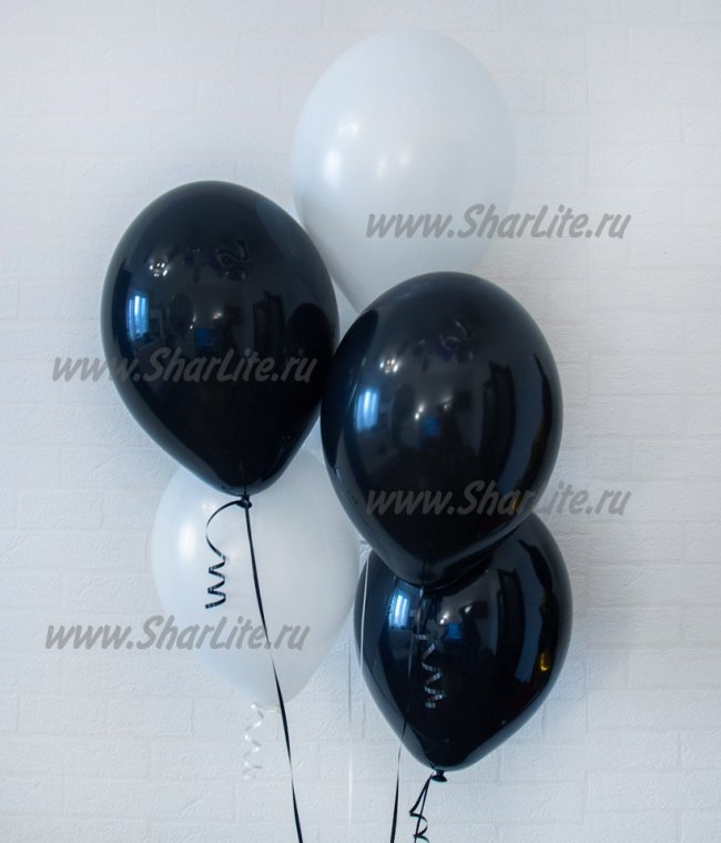 Воздушные шары черные и белые